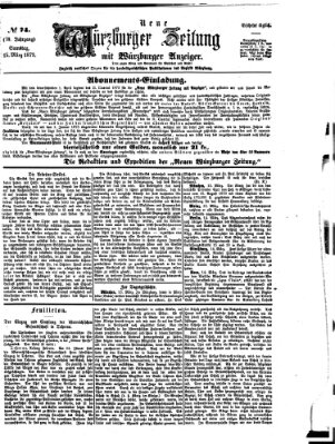 Neue Würzburger Zeitung Samstag 15. März 1873