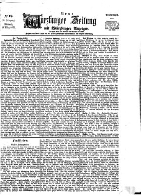 Neue Würzburger Zeitung Mittwoch 19. März 1873