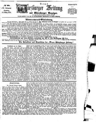 Neue Würzburger Zeitung Samstag 29. März 1873