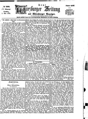 Neue Würzburger Zeitung Samstag 3. Mai 1873