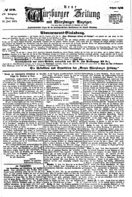 Neue Würzburger Zeitung Sonntag 22. Juni 1873