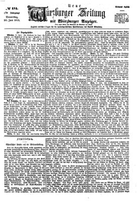 Neue Würzburger Zeitung Donnerstag 26. Juni 1873