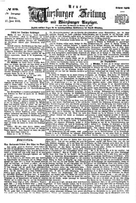 Neue Würzburger Zeitung Freitag 27. Juni 1873