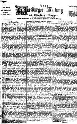 Neue Würzburger Zeitung Montag 8. September 1873