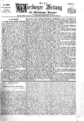 Neue Würzburger Zeitung Sonntag 21. September 1873