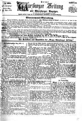 Neue Würzburger Zeitung Donnerstag 25. September 1873