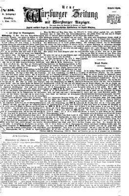 Neue Würzburger Zeitung Samstag 15. November 1873