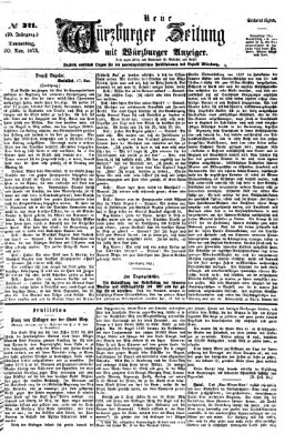 Neue Würzburger Zeitung Donnerstag 20. November 1873