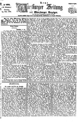 Neue Würzburger Zeitung Sonntag 30. November 1873