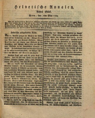 Der Helvetische Zuhörer Mittwoch 2. Mai 1798