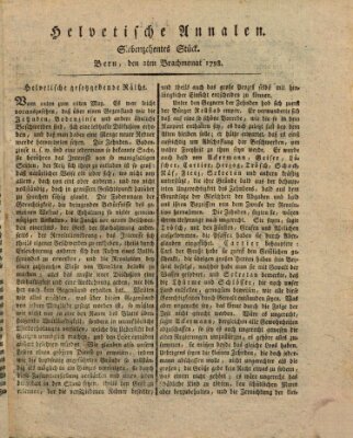 Der Helvetische Zuhörer Samstag 2. Juni 1798