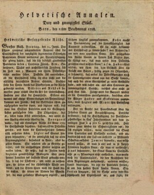 Der Helvetische Zuhörer Samstag 23. Juni 1798