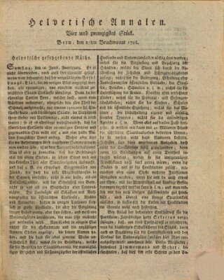 Der Helvetische Zuhörer Mittwoch 27. Juni 1798