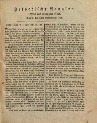 Der Helvetische Zuhörer Samstag 30. Juni 1798