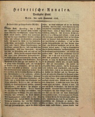 Der Helvetische Zuhörer Samstag 14. Juli 1798