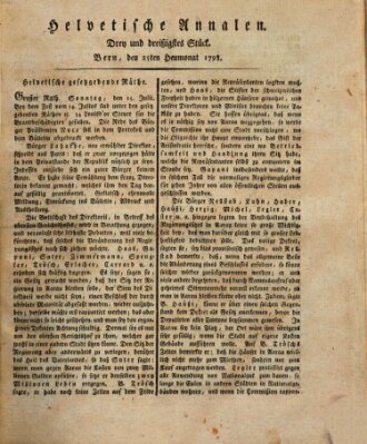 Der Helvetische Zuhörer Mittwoch 25. Juli 1798