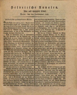 Der Helvetische Zuhörer Samstag 1. September 1798