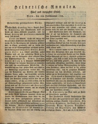 Der Helvetische Zuhörer Mittwoch 5. September 1798