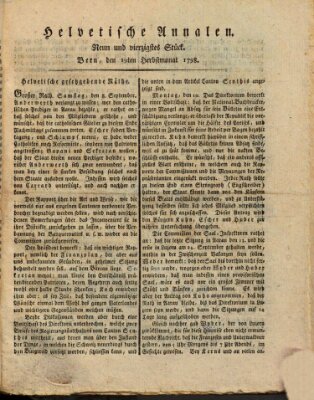 Der Helvetische Zuhörer Mittwoch 19. September 1798