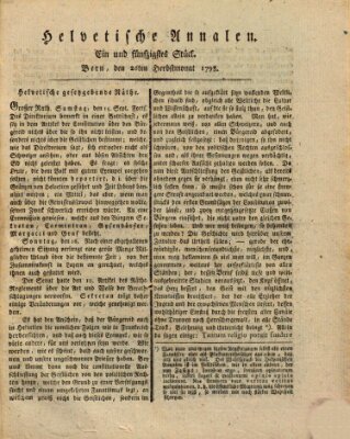 Der Helvetische Zuhörer Mittwoch 26. September 1798