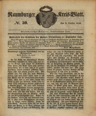 Naumburger Kreisblatt für Stadt und Kreis Naumburg Mittwoch 8. Oktober 1845