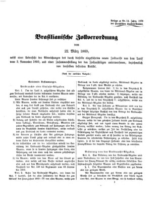 Preußisches Handels-Archiv Freitag 8. April 1870