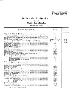 Preußisches Handels-Archiv Freitag 9. September 1870