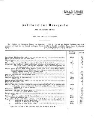 Preußisches Handels-Archiv Freitag 28. April 1871