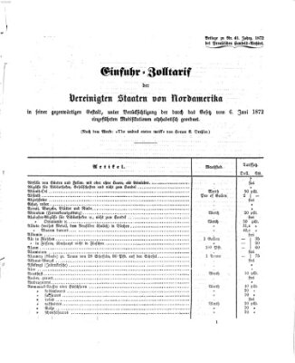 Preußisches Handels-Archiv Freitag 11. Oktober 1872