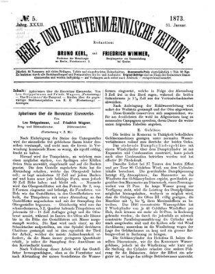 Berg- und hüttenmännische Zeitung Freitag 31. Januar 1873