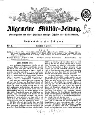 Allgemeine Militär-Zeitung Mittwoch 4. Januar 1871