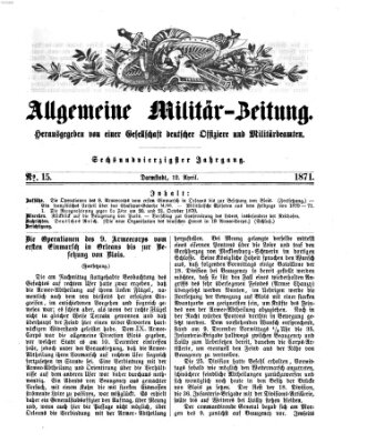 Allgemeine Militär-Zeitung Mittwoch 12. April 1871