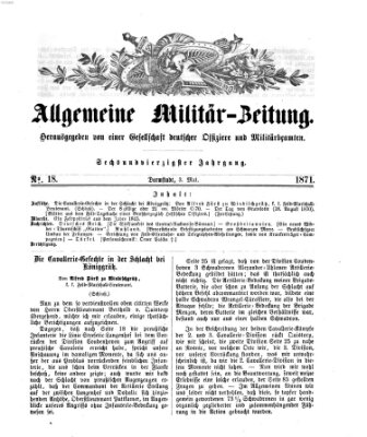 Allgemeine Militär-Zeitung Mittwoch 3. Mai 1871