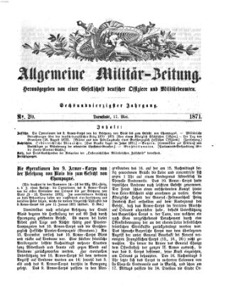 Allgemeine Militär-Zeitung Mittwoch 17. Mai 1871