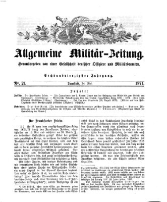 Allgemeine Militär-Zeitung Mittwoch 24. Mai 1871