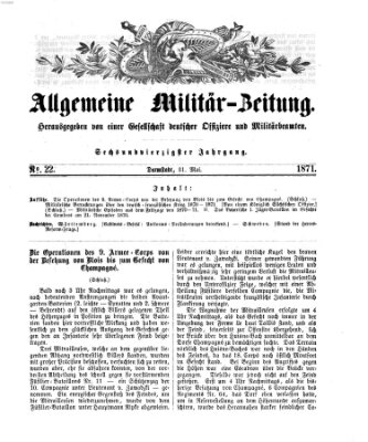 Allgemeine Militär-Zeitung Mittwoch 31. Mai 1871