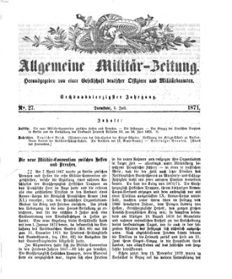 Allgemeine Militär-Zeitung Mittwoch 5. Juli 1871