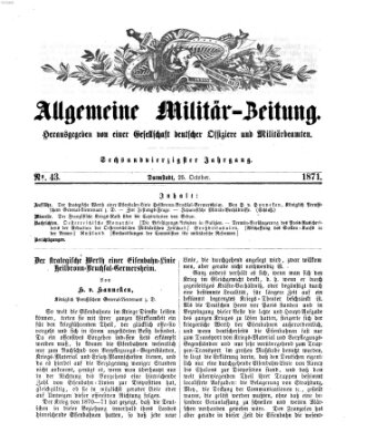 Allgemeine Militär-Zeitung Mittwoch 25. Oktober 1871