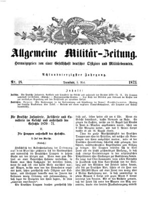 Allgemeine Militär-Zeitung Samstag 3. Mai 1873