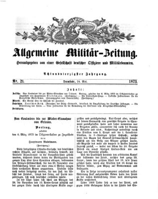 Allgemeine Militär-Zeitung Samstag 24. Mai 1873