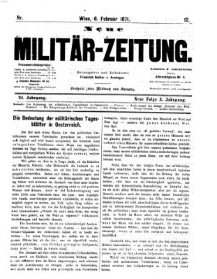 Neue Militär-Zeitung (Militär-Zeitung) Mittwoch 8. Februar 1871