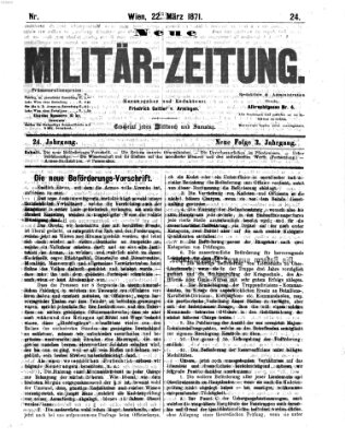 Neue Militär-Zeitung (Militär-Zeitung) Mittwoch 22. März 1871