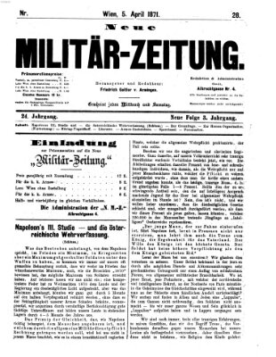 Neue Militär-Zeitung (Militär-Zeitung) Mittwoch 5. April 1871