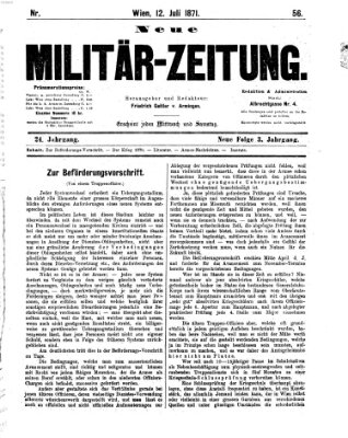 Neue Militär-Zeitung (Militär-Zeitung) Mittwoch 12. Juli 1871