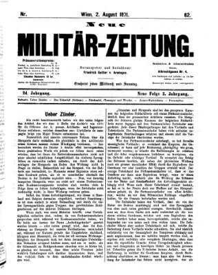 Neue Militär-Zeitung (Militär-Zeitung) Mittwoch 2. August 1871