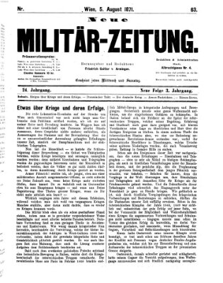 Neue Militär-Zeitung (Militär-Zeitung) Samstag 5. August 1871