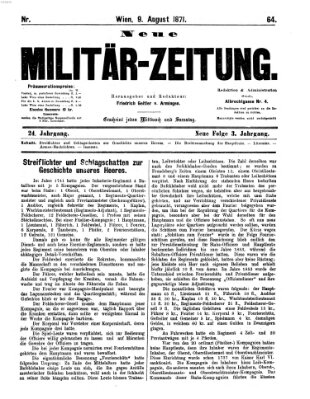 Neue Militär-Zeitung (Militär-Zeitung) Mittwoch 9. August 1871