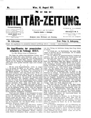 Neue Militär-Zeitung (Militär-Zeitung) Mittwoch 16. August 1871