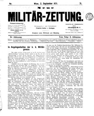 Neue Militär-Zeitung (Militär-Zeitung) Samstag 2. September 1871