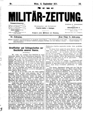 Neue Militär-Zeitung (Militär-Zeitung) Mittwoch 6. September 1871